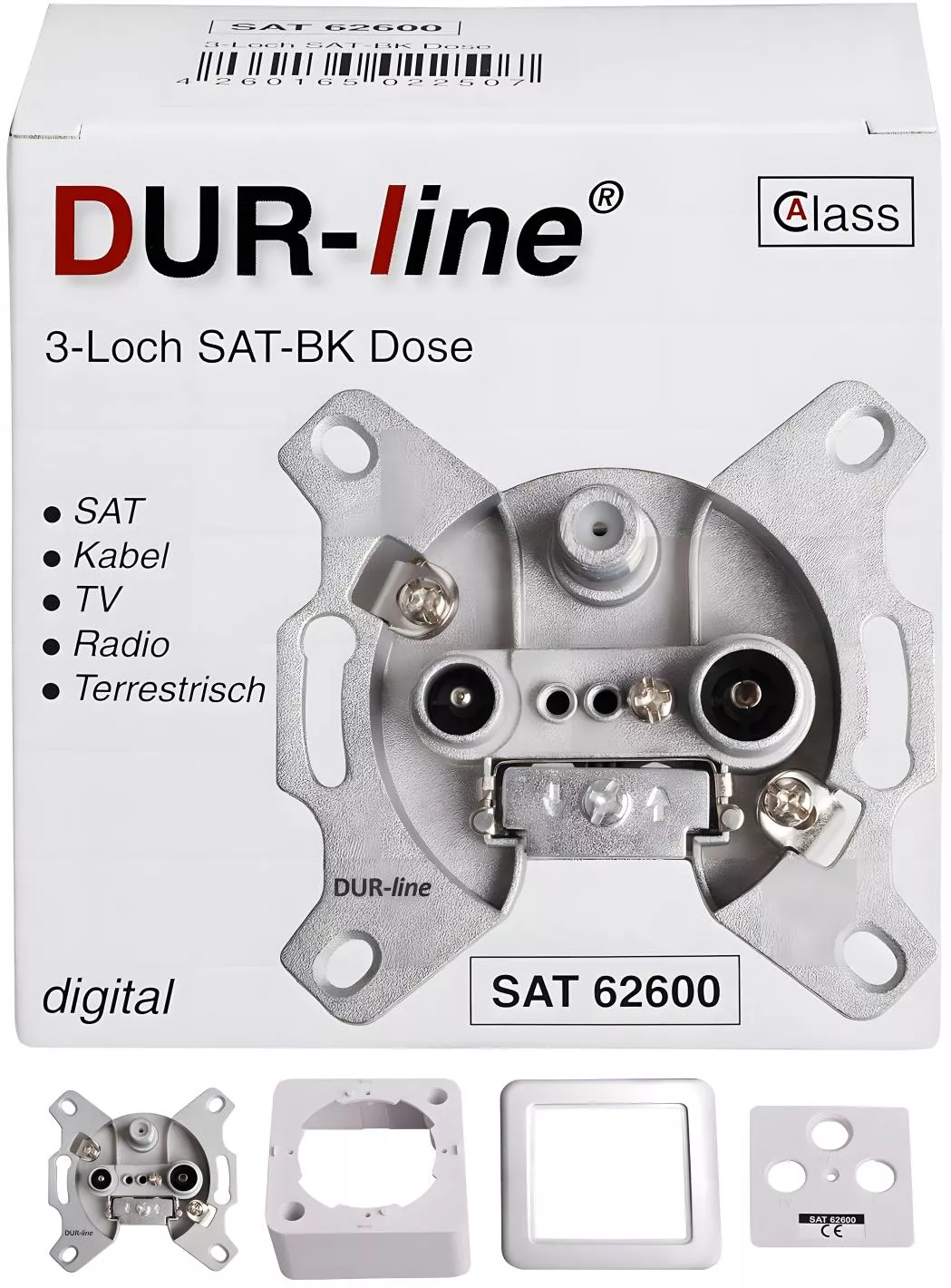 DUR-line SAT 62600 Sat Enddose 3-Loch-Artikelnummer-056 000 20-von-DUR-line