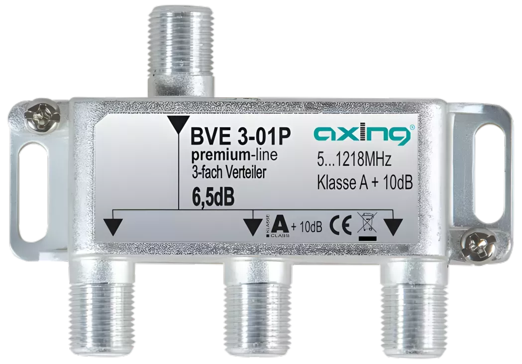 Axing BVE 3-01P 3-fach Verteiler | 5…1218 MHz | Bauform 01-Artikelnummer-061 003 02-von-Axing