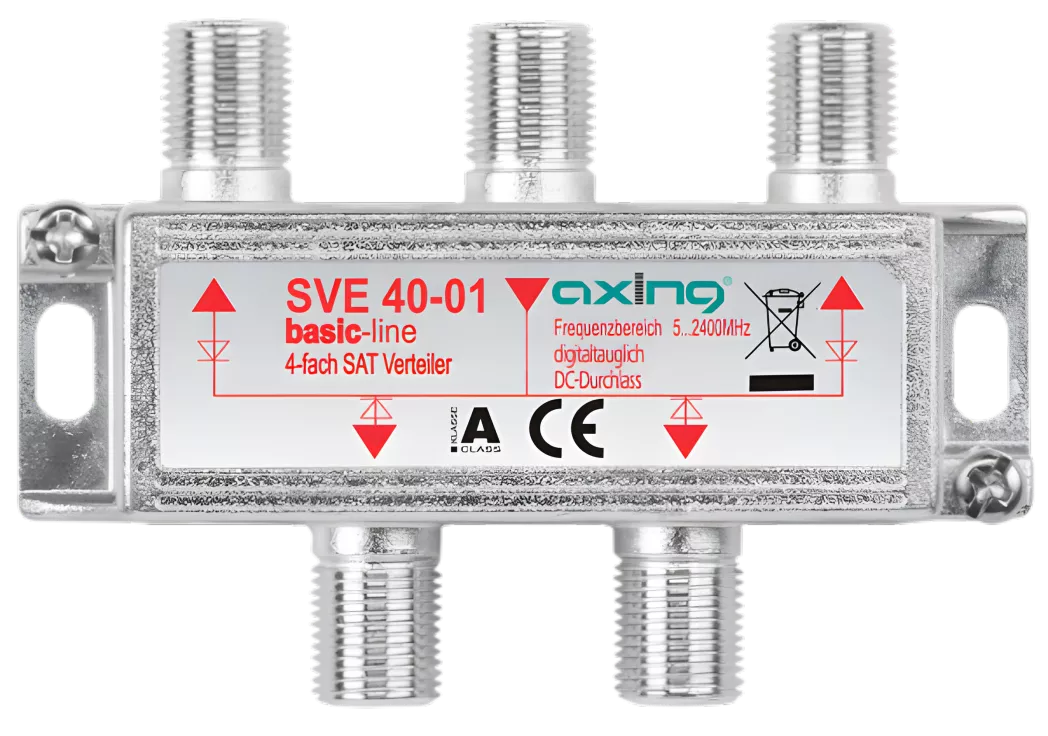 Axing SVE 40-01 4-fach SAT-Verteiler | 5…2400 MHz-Artikelnummer-061 003 40-von-Axing