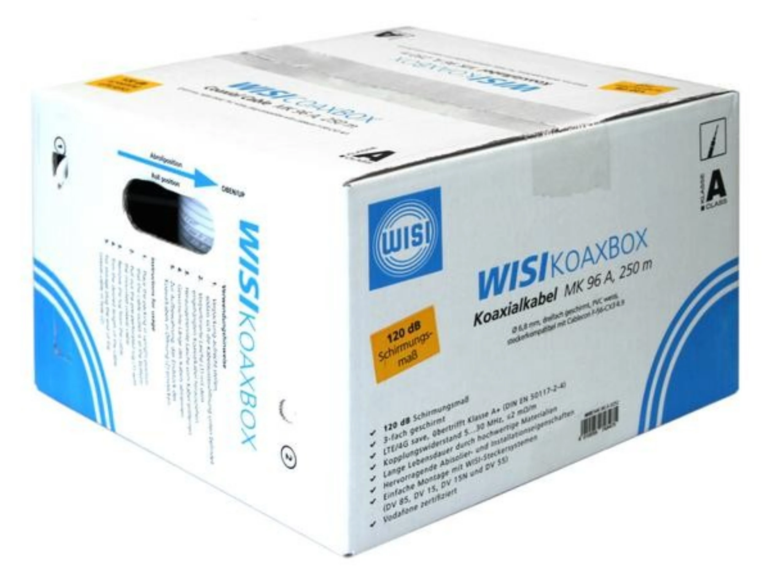 WISI Koaxkabel MK 96 A 0252 250m Abrollkarton-Artikelnummer-200 100 67-von-WISI