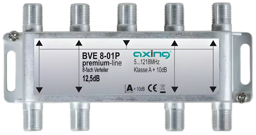 Axing BVE 8-01P 8-fach Verteiler | 5…1218 MHz | Bauform 01-Artikelnummer-061 003 07-von-Axing