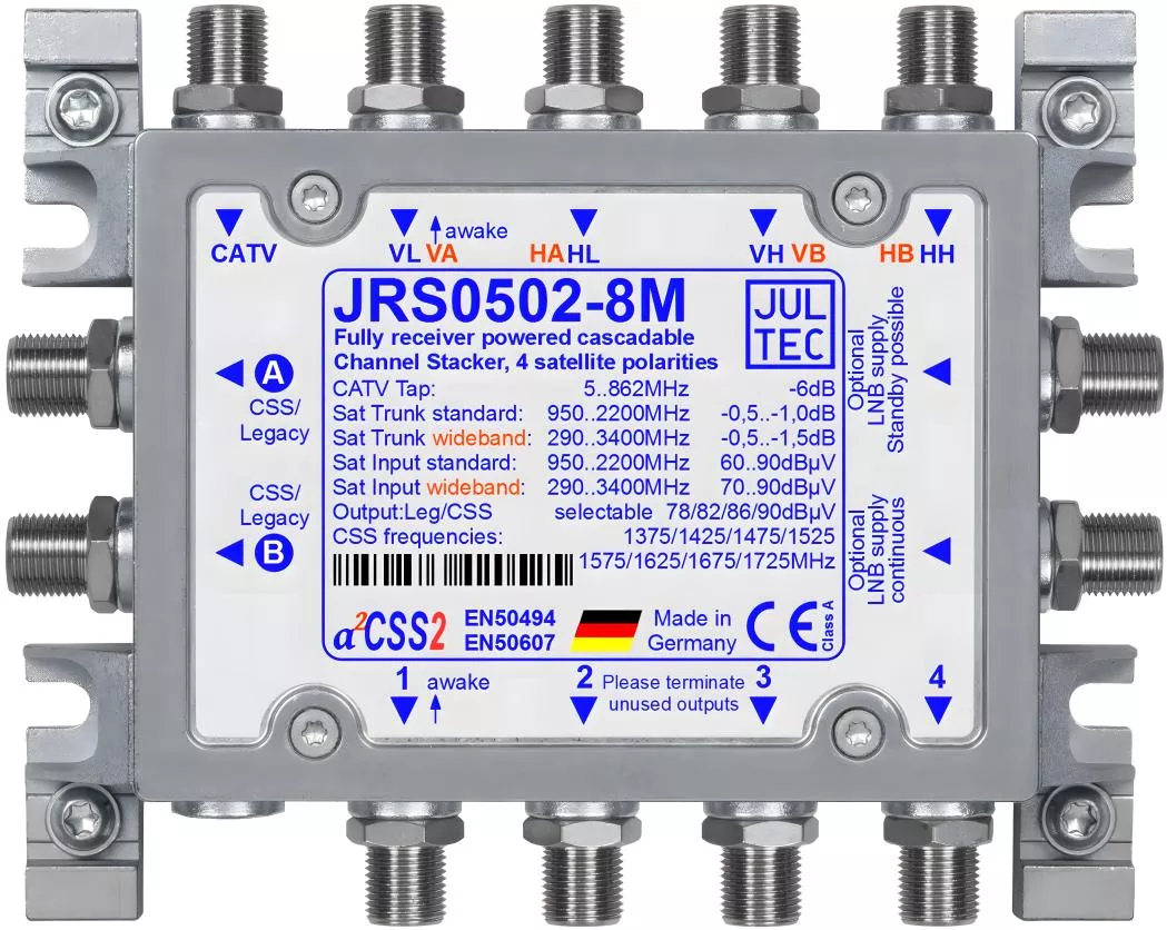 JULTEC JRS0502-8M Unicable-MS für 1 (Breitband 2) Satelliten-Artikelnummer-170 205 25-von-Jultec GmbH