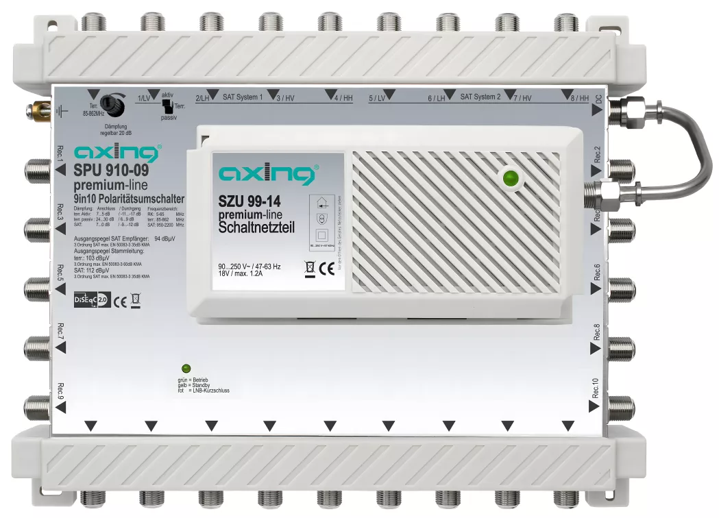 Axing SPU 910-09 Aktiver Multischalter | 9 in 10 | premium-line-Artikelnummer-061 003 75-von-Axing