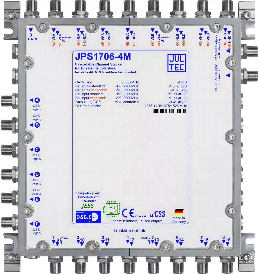 JULTEC JPS1706-4M Unicable-MS für 4 (Breitband 8) Satelliten-Artikelnummer-170 307 08-von-Jultec GmbH