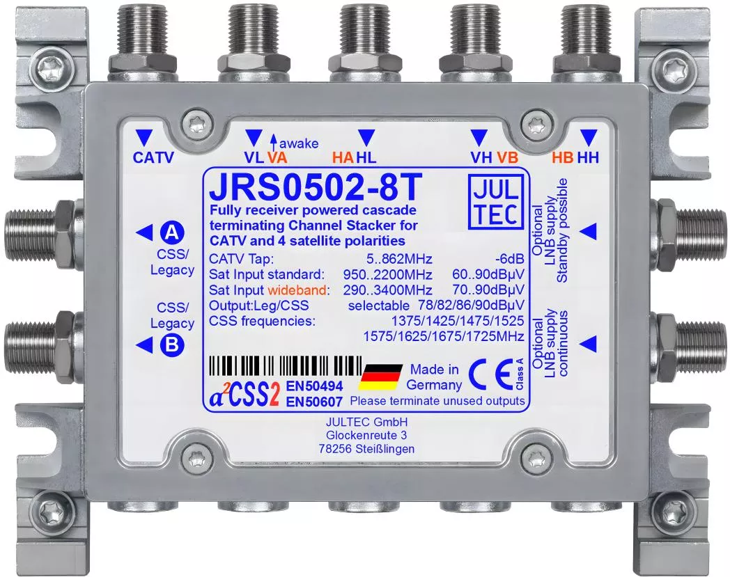 JULTEC JRS0502-8T Unicable-MS für 1 (Breitband 2)  Satelliten-Artikelnummer-170 206 24-von-Jultec GmbH